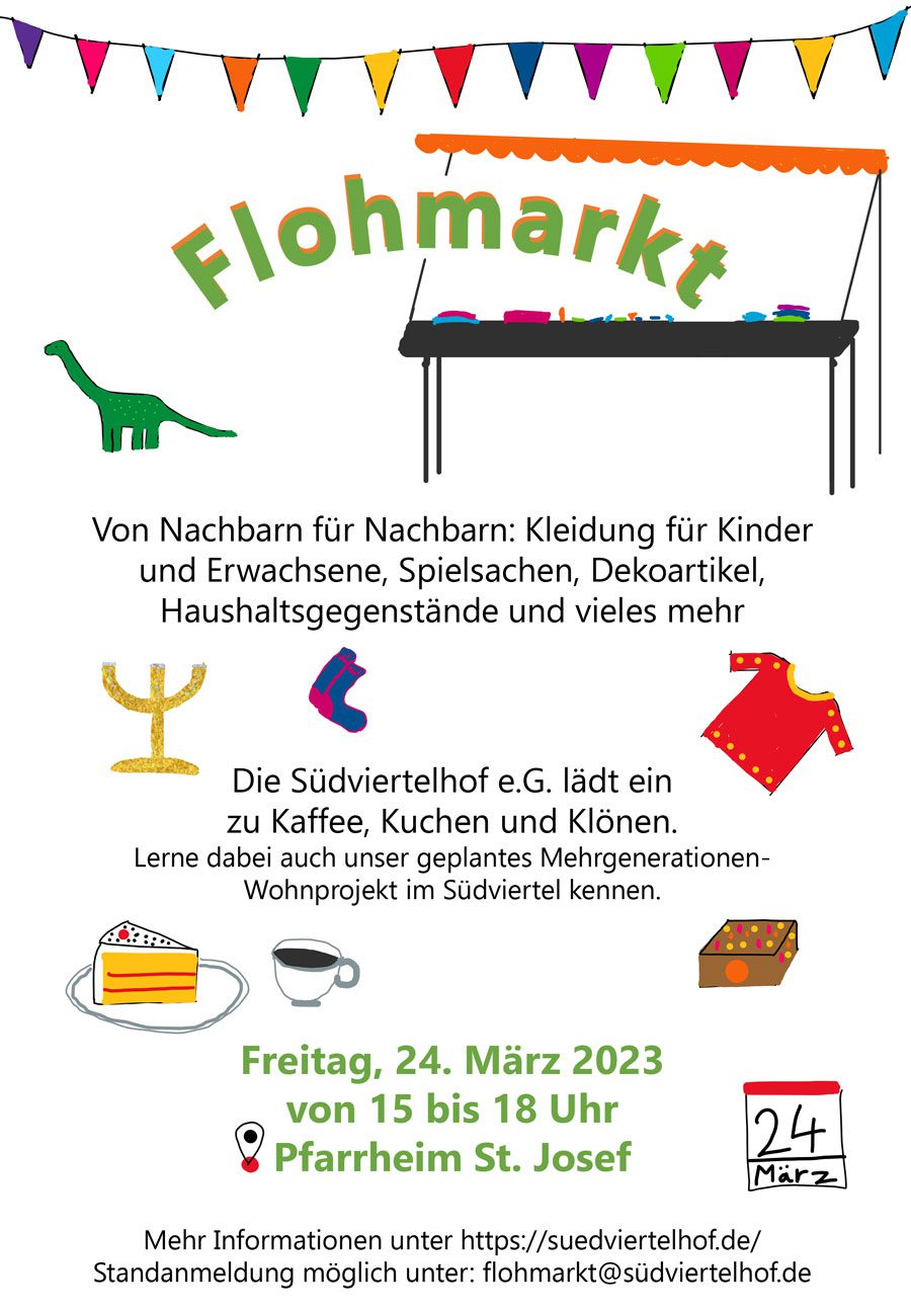 Plakat Südviertelhof Flohmarkt